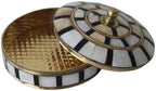 Decorative Jewelry Trinket Box Unique Gift for Home Decor Antique Metal Case with Mother of Pearl Sindoor Box/Coin Box (Single Black) - Image 5