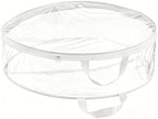 Christmas Wreath Storage Bags, Transparent PVC Garland Containers with Double Zip and Handles for Christmas Decorations (White) by Unknown