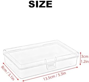 LJY 12 Clear Plastic Boxes, 5.3 x 3.1 x 1.2 in for Office Supplies - Image 2