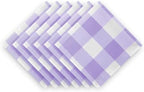 Cupuamon Buffalo Plaid Table Napkins Set of 100, 17x17 inch, Lavender and White, Polycotton Blend, Plaid Pattern - Image 4