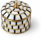 Decorative Jewelry Trinket Box Unique Gift for Home Decor Antique Metal Case with Mother of Pearl Sindoor Box/Coin Box (Triple Black) by HANDTECHINDIA