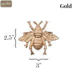 Jaye’s Studio Decorative Bee Napkin Rings Set of 4 Brushed, Gold Napkin Holder for Table Setting Decor, Handcrafted Metal Boho Napkin Holder Modern for Dinner Table Decor, 3” x 2.5” Enamel Finish - Image 4