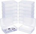 LJY 12 White Rectangular Plastic Boxes, 4.5 x 3.3 x 1.1 in for Model Parts by LJY
