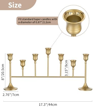 NUPTIO Taper Candle Holders for Candlestick: Gold Weeding Centerpieces - Image 3
