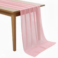 MDS Pack of 20 | Dusty Rose | 10ft Chiffon Table Runner 29x120 Inches Long Romantic Rustic Sheer Gauze Runner for Wedding Bridal Shower Birthday Banquets Engagement Spring Easter Boho Decorations by MDS