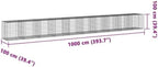 vidaXL Gabion Basket with Cover 393.7"x39.4"x39.4" Galvanized Iron - Image 3
