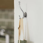 TUNNY Towel Hooks - 5 Pack Matte Nickel Brushed Coat Hook for Bathroom, Bedroom, Kitchen - Decorative Wall Hooks for Robe, Clothes, Cabinet, Closet - Bathroom Hardware - Image 3