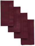 Solino Home Cotton Linen Cloth Dinner Napkins Wine, 20 x 20 in, Set of 4 by SolinoHome