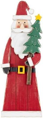 Glitzhome 30"H Christmas Chunky Wood Santa Porch Sign,Standing Santa Porch Decor,Rustic Merry Christmas Welcome Sign for Holiday Party Outdoor Indoor Xmas Decorations - Image 7