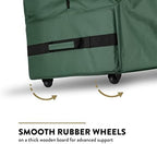ZOBER 600D Oxford Fabric Rolling Christmas Tree Storage Bag - Fits 7.5 Ft Artificial Trees - Waterproof Christmas Tree Bag For Storage Box For Xmas, Durable Handles and Wheels - Card Slot - Green - Image 3