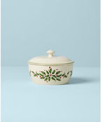 Lenox Holiday Porcelain Covered Christmas Casserole Dish - Image 2