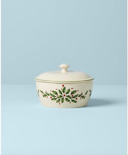 Lenox Holiday Porcelain Covered Christmas Casserole Dish - Image 2