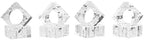 kitCom Mini Napkin Rings Set of 8 Square-Shaped, Crystal Napkin Ring for Thanksgiving, Christmas, Family Gathering, Wedding Reception, Clear with Gift Box by kitComhomekitchen