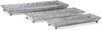 Red Co. Set of 3 Decorative 12.5” to 17.5” Rustic Galvanized Metal Trays with Distressed Finish - Image 3