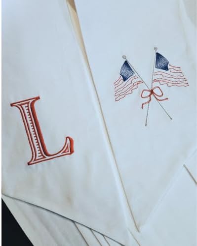 Monogram Wreath Sash, Summer Wreath Sash, 4th of July Wreath Sash, Memorial Day Front Door Decor, Custom Monogram Door Decor (Flag) - Image 5