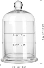 UKCOCO Glass Bell Jar Candle Holder Set of 2 6.22 in Cloche Dome Candle Cups for Home Decor Wedding Centerpiece Party Ambiance Romantic Gift - Image 4