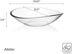Mikasa Alister Crystal Glass Decorative Centerpiece Bowl, 13.25 inch - Image 2