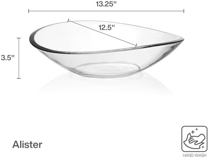 Mikasa Alister Crystal Glass Decorative Centerpiece Bowl, 13.25 inch - Image 2