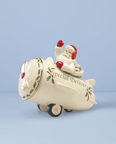 Lenox 863640 Holiday Airplane Cookie Jar - Image 2