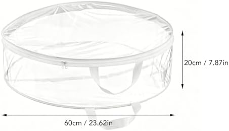 Christmas Wreath Storage Bags, Transparent PVC Garland Containers with Double Zip and Handles for Christmas Decorations (White) - Image 7