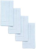 Solino Home 100% Pure Linen Dinner Napkins Light Blue, 20 x 20 in, Set of 4 by SolinoHome