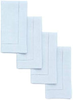 Solino Home 100% Pure Linen Dinner Napkins Light Blue, 20 x 20 in, Set of 4 by SolinoHome
