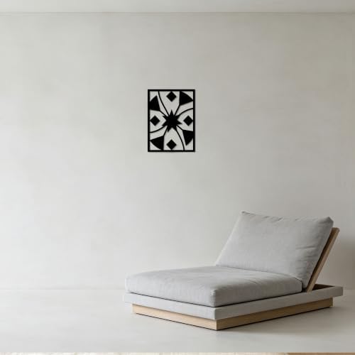 GlintHome Minimalist Wall Art - Black Abstract Metal Wall Decor 3D Textured Metal Wall Sculptures for Living Room Bedroom Bathroom Study Room - Image 3