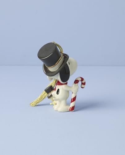 Lenox Snoopy & Woodstock Christmas Candy Cane Hanging Ornament - Image 3