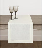 Solino Home 100% Pure Linen Table Runner Ivory Hemstitch, 14 x 90 in by SolinoHome