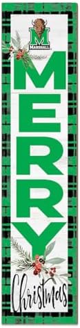 KH Sports Fan Marshall Thundering Herd Holiday Porch Leaner, 11x46 Inches, Thundering Herd Outdoor Christmas Sign; Display Some Holiday Cheer with This Marshall Thundering Herd Christmas Sign by CornellBigRed