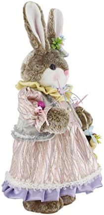 WINDY HILL 19" Whimsical Wreath Brown Easter Bunny 402008 - Image 2