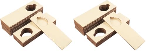 40 Pieces Unfinished Wood Door Knob Hangers, 9.4 x 3.2 x 0.1 Inch, Door Knob Signs for Painting, DIY Craft, Home, Office Hotel Decoration, Business Use, Arts and Crafts (Pack of 2) by GNIEMCKIN