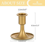 Candlestick Holders Taper Candle Holders, Romadedi Gold Candle Stick Candle Holder for Table Centerpiece, Wedding Reception, Festive Christmas Mantel Decoration or Home Decor, Set of 12 - Image 5