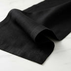 Solino Home 100% Linen Dining Table Runner Black Woven, Fete 14 x 48 in - Image 4