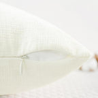 CaliTime Decorative Couch Throw Pillow Covers 24 X 24 Inches Cream - Image 3