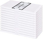 Cotton Clinic Cloth Dinner Napkins - Perfect Everyday Use Table Napkins - Soft Durable Washable - Ideal for Party Wedding Christmas Easter - Set of 12-20x20 inches White Napkins by CottonClinic