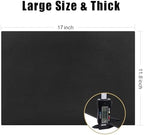 Homaxy PU Faux Leather Placemats for Dining Table, Set of 6, Black - Image 5