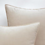 MIULEE Decorative Cream White Velvet Euro Sham Throw Pillow Covers 26x26 in - Image 6