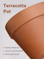 INGOFIN Terracotta Pot with Saucer - 10 Inch Ceramic Clay Pot for Plants with Drainage Hole, Large Terra Cotta Flower Planter with Tray for Indoor Outdoor Plants - Image 5