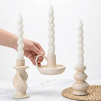 Ceramic Taper Candle Holders, Nordic Candlestick Holder Set of 3 - Image 6