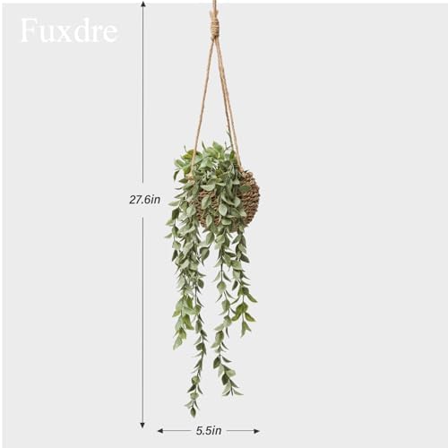 3 Pack Mini Artificial Hanging Greenary Fake Hanging Plants in Basket for Wall Living Room Decor Bathroom Shelf Home Indoor - Image 2