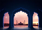 BELECO 15x10ft Fabric Mosque Backdrop Muslim Ramadan Kareem Religious Building Islamic City Mosque Crescent Moon Background Religious Theme Party Decorations Photo Booth Studios Props - Image 5