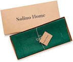 Solino Home 100% Pure Linen Table Runner Rainforest Hemstitch, 14 x 120 in - Image 5