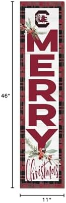 KH Sports Fan South Carolina Gamecocks Holiday Porch Leaner, 11x46 Inches, Gamecocks Outdoor Christmas Sign; Display Some Holiday Cheer with This South Carolina Gamecocks Christmas Sign - Image 3