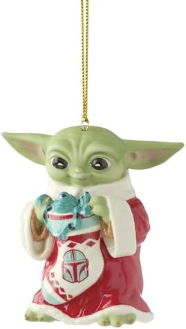 Lenox 897106 Holiday Grogu with Stocking Ornament, Christmas, Decorations by Lenox