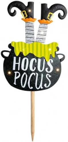 Mud Pie Led Tin Witch Yard Stake, Garden Accessories, Seasonal Home Decor, Holiday Giftable Decor by MudPie