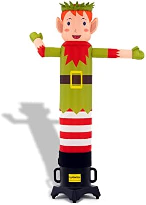 LookOurWay Air Wavers Inflatable Tube Man Set - 6ft Elf Air Waver with Air Dancer Blower - Inflatable Advertising Tube Guy with Flapping Waving Arm - Christmas and Holidays - Outdoor Business Sign - Image 3