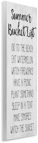 Summer Bucket List Casual Sign, 7 x 17 Inch Mounted Print on Wall Plaque - Image 2