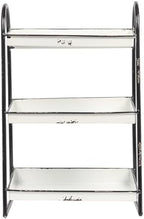 Creative Co-Op Heavily Distressed White 3-Tier Metal Tray with Black Frame & Rim - Image 7