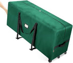 BALEINE 9 ft Rolling Christmas Tree Storage Bag, 3 Swivel Wheels for Easy Moving, Heavy Duty 600D Oxford Fabric Extra Large Artificial Christmas Tree Bag with Reinforced Carry Handles (Green) by BALEINE